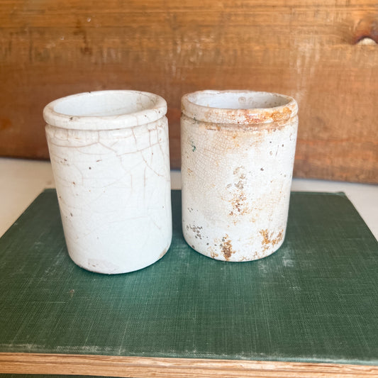 Set of 2 English Jam Pots