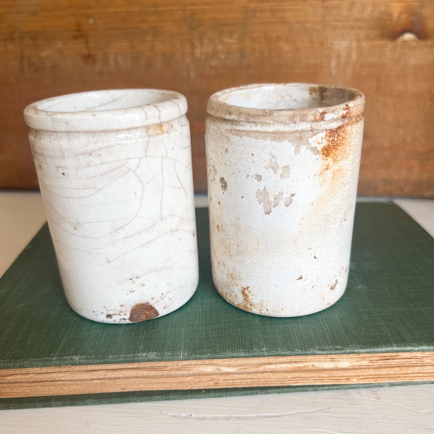 Set of 2 English Jam Pots