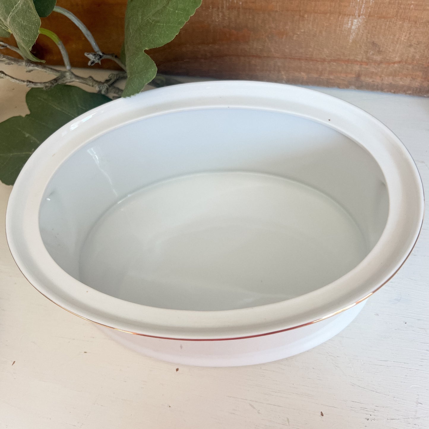 Vintage White Dish w/ Lid