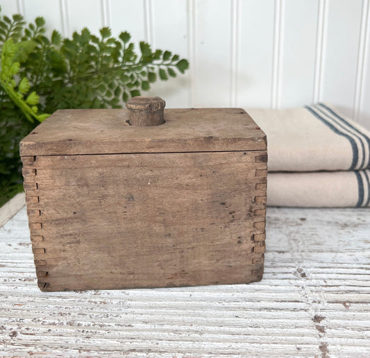 Vintage Wooden Butter Mold Dove Tailed Corners