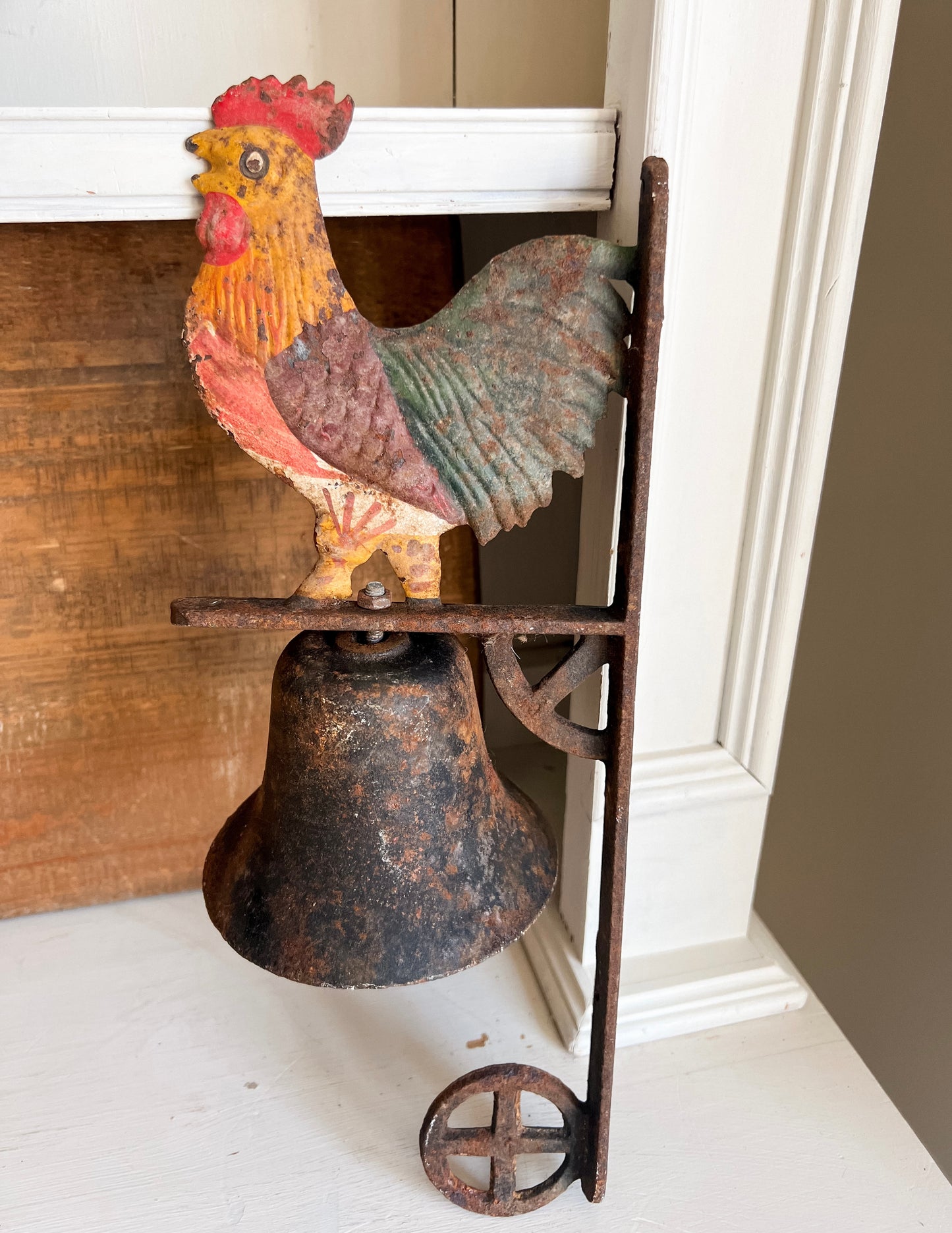 Vintage Cast Iron Rooster Bell