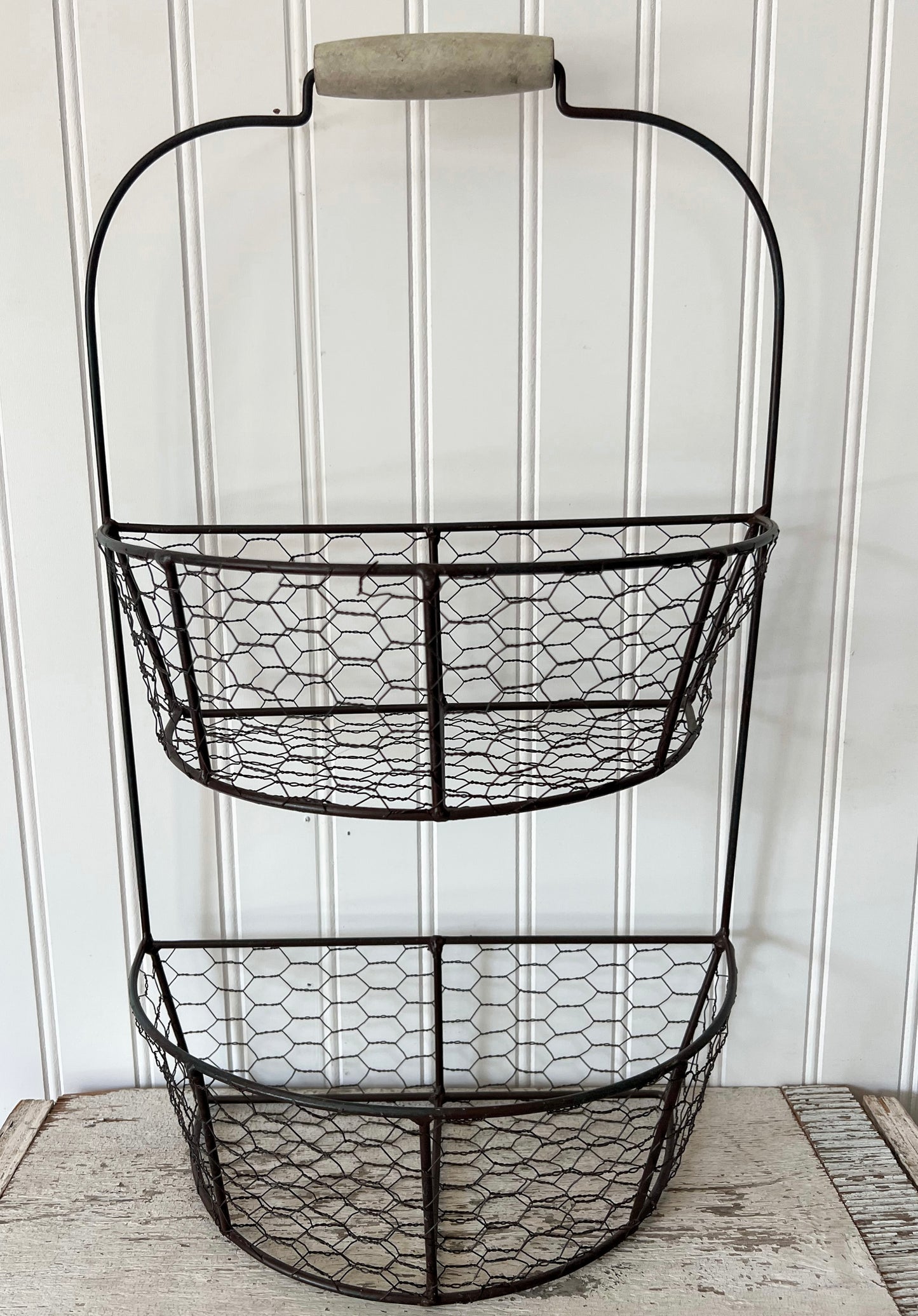 Vintage Wire Hanging Basket