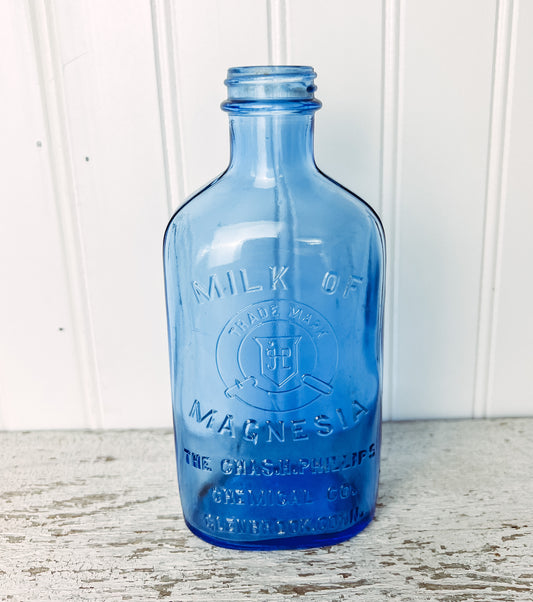 Vintage Milk of Magnesia Blue Bottle