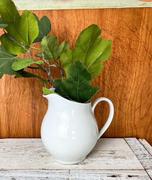 Vintage White Pitcher