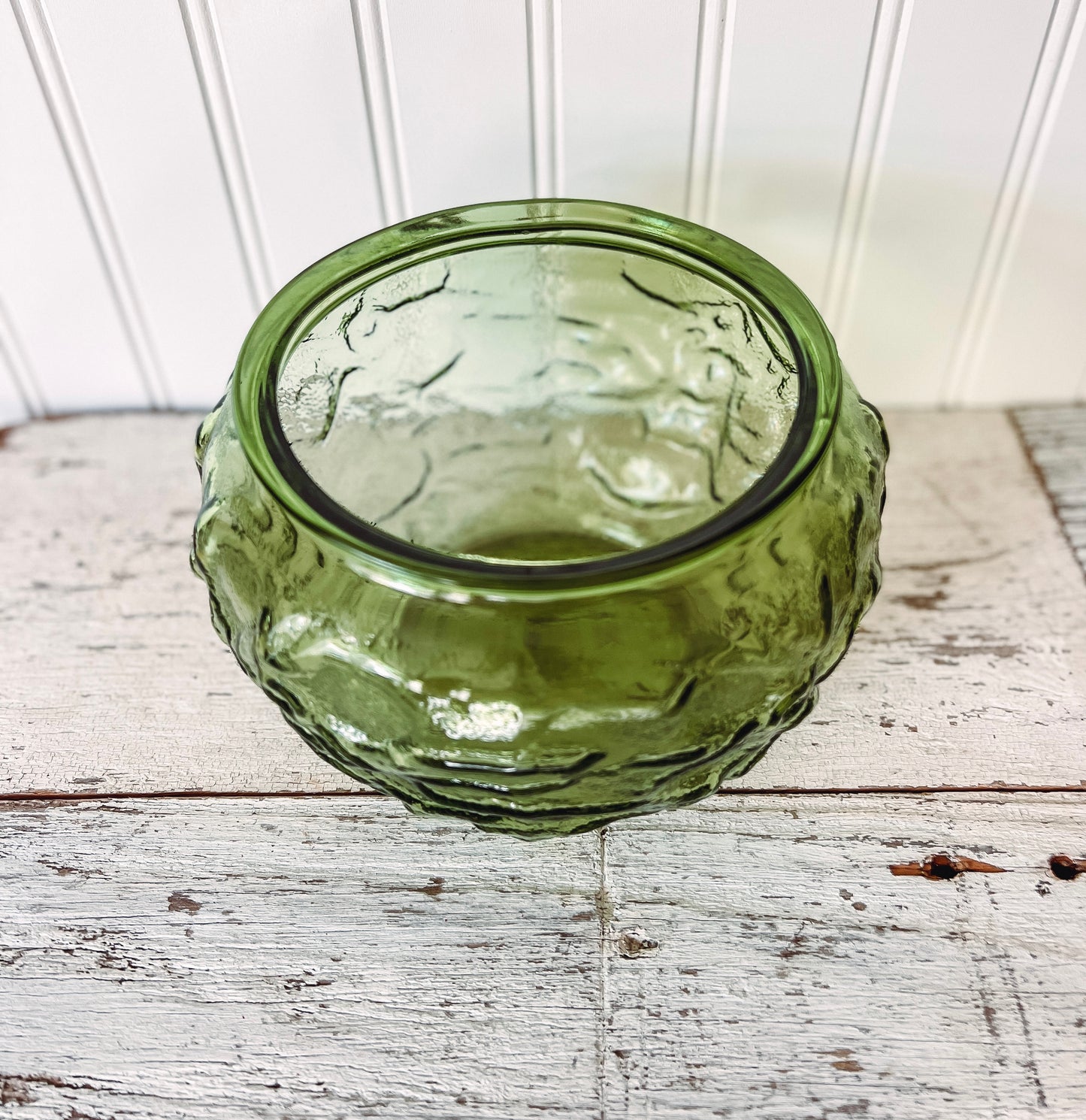 Vintage Green Glass Vase