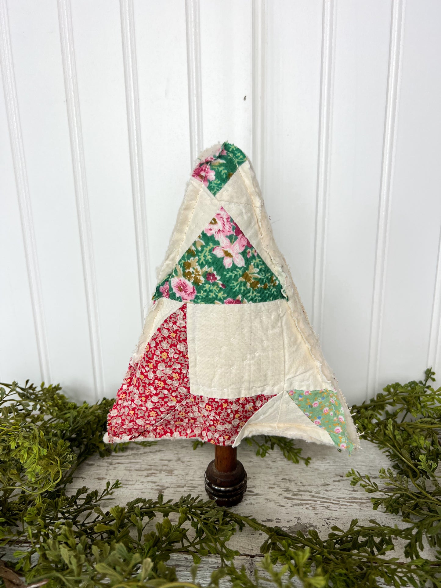 Vintage Quilt Tree w/ Vintage Spool Trunk