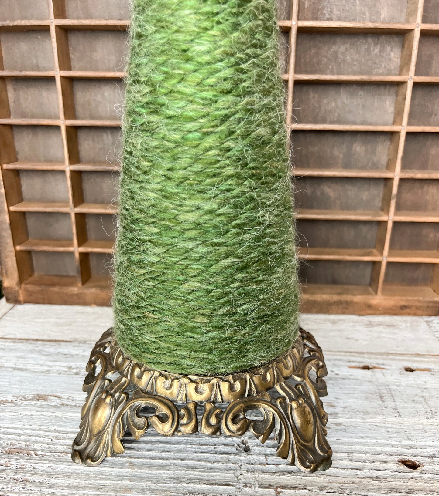 Yarn Tree w/ Vintage Lamp Base