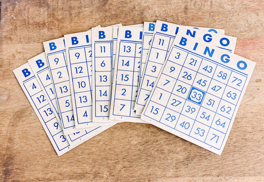 Set of 9 Vintage Bingo Cards