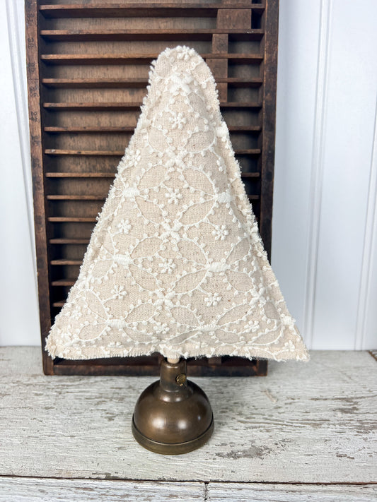 Fabric Tree w/ Vintage Lace Overlay