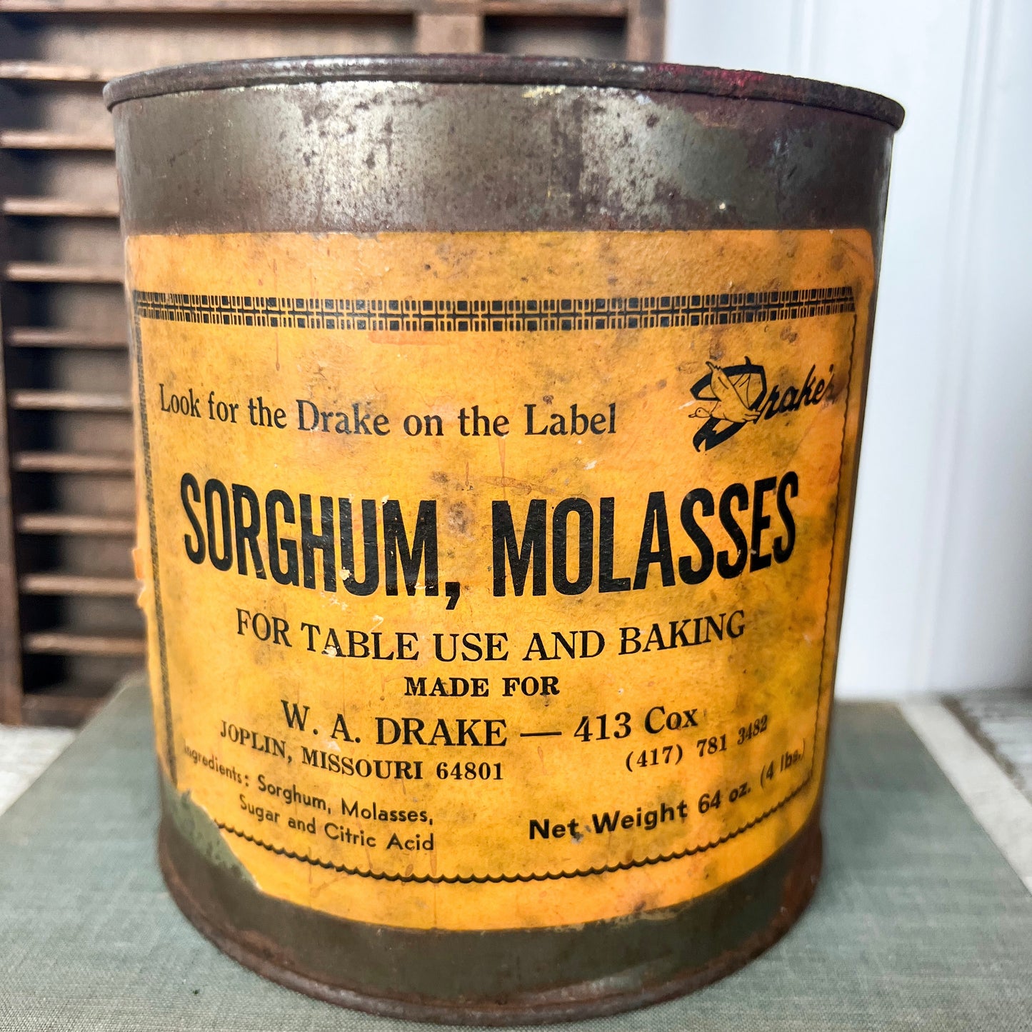 Vintage Molasses Tin