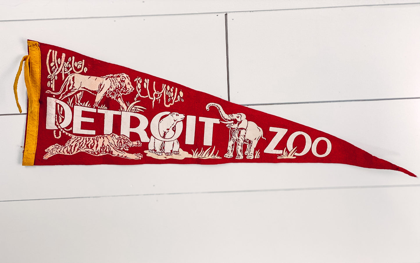 Vintage Detroit Zoo Pennant