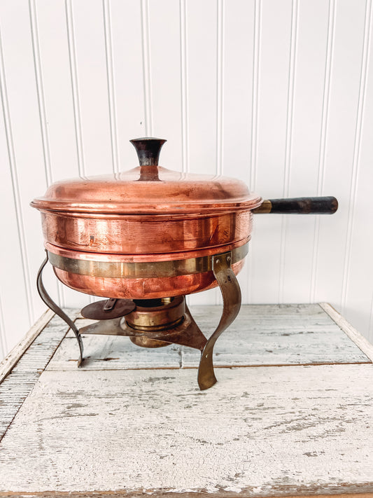 Vintage Copper Chaffing Dish