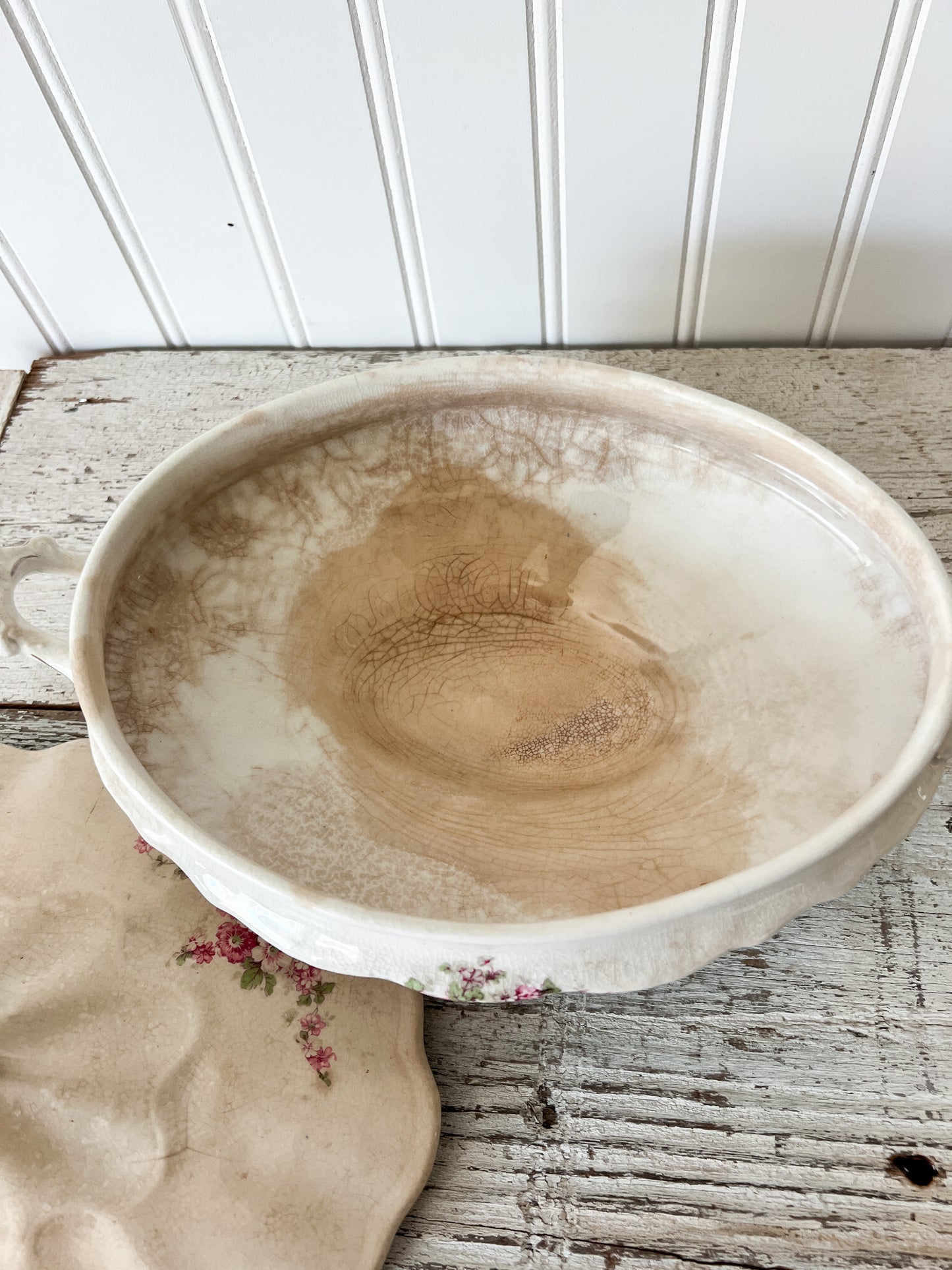 Ironstone Floral Tureen