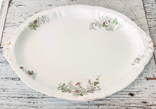 Vintage Floral Serving Platter