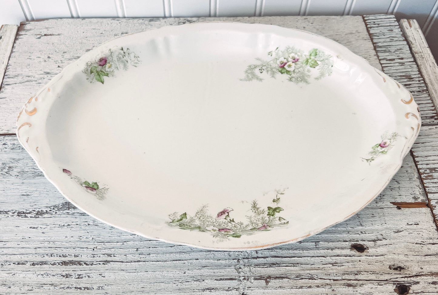 Vintage Floral Serving Platter