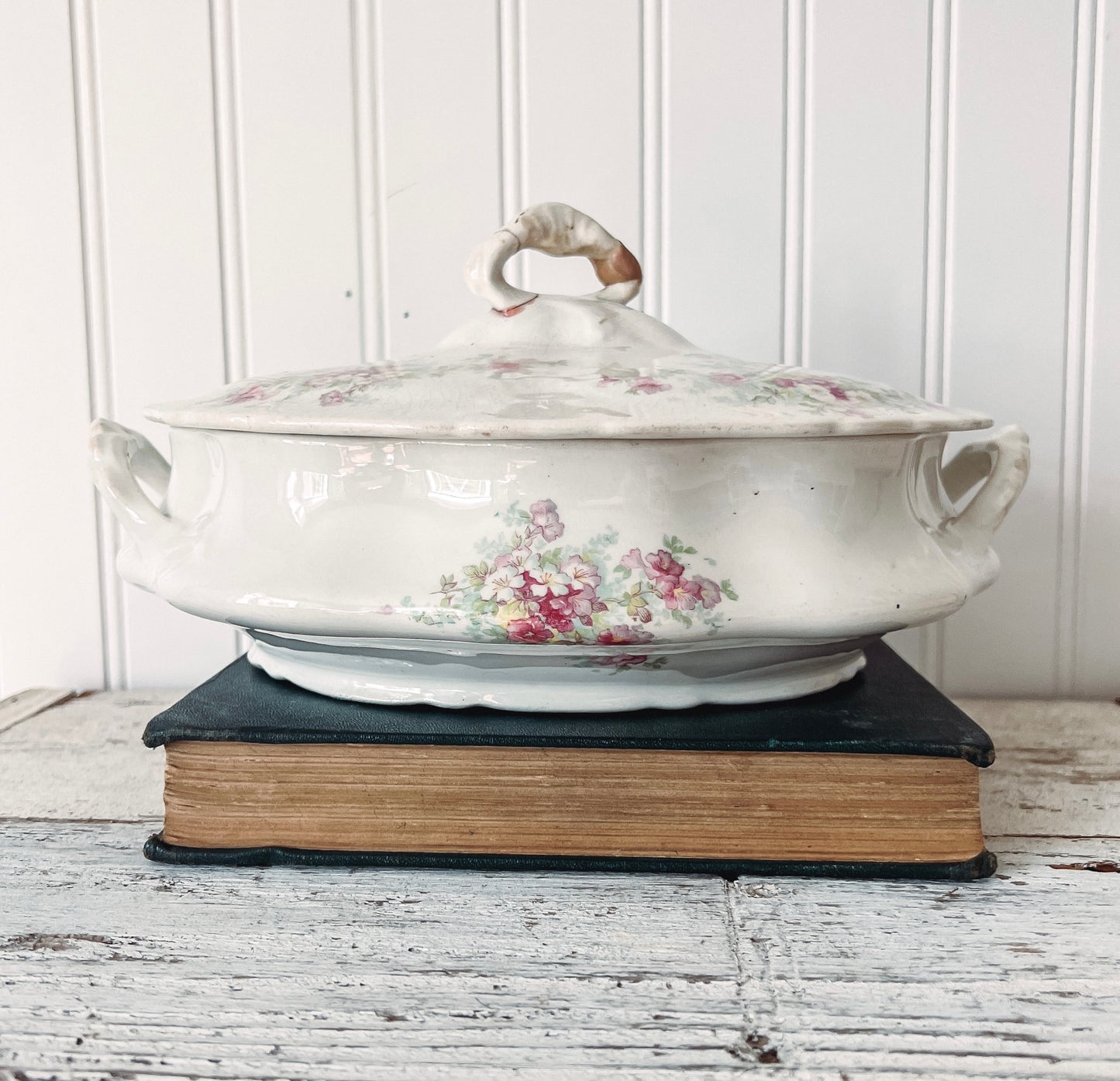 Ironstone Floral Tureen W/ Lid