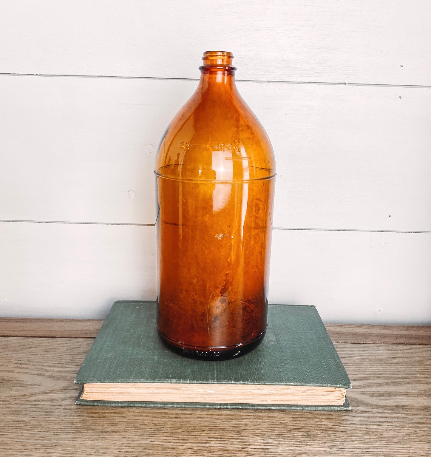 Vintage Glass Amber Bottle